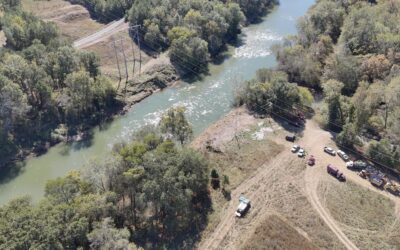 Running Data Cables Beneath the Chattahoochee River near Atlanta